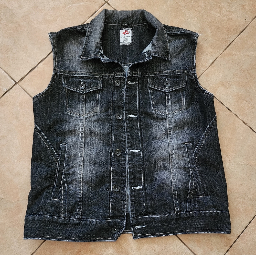Charcoal Black Denim Vest
